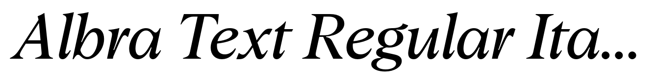 Albra Text Regular Italic